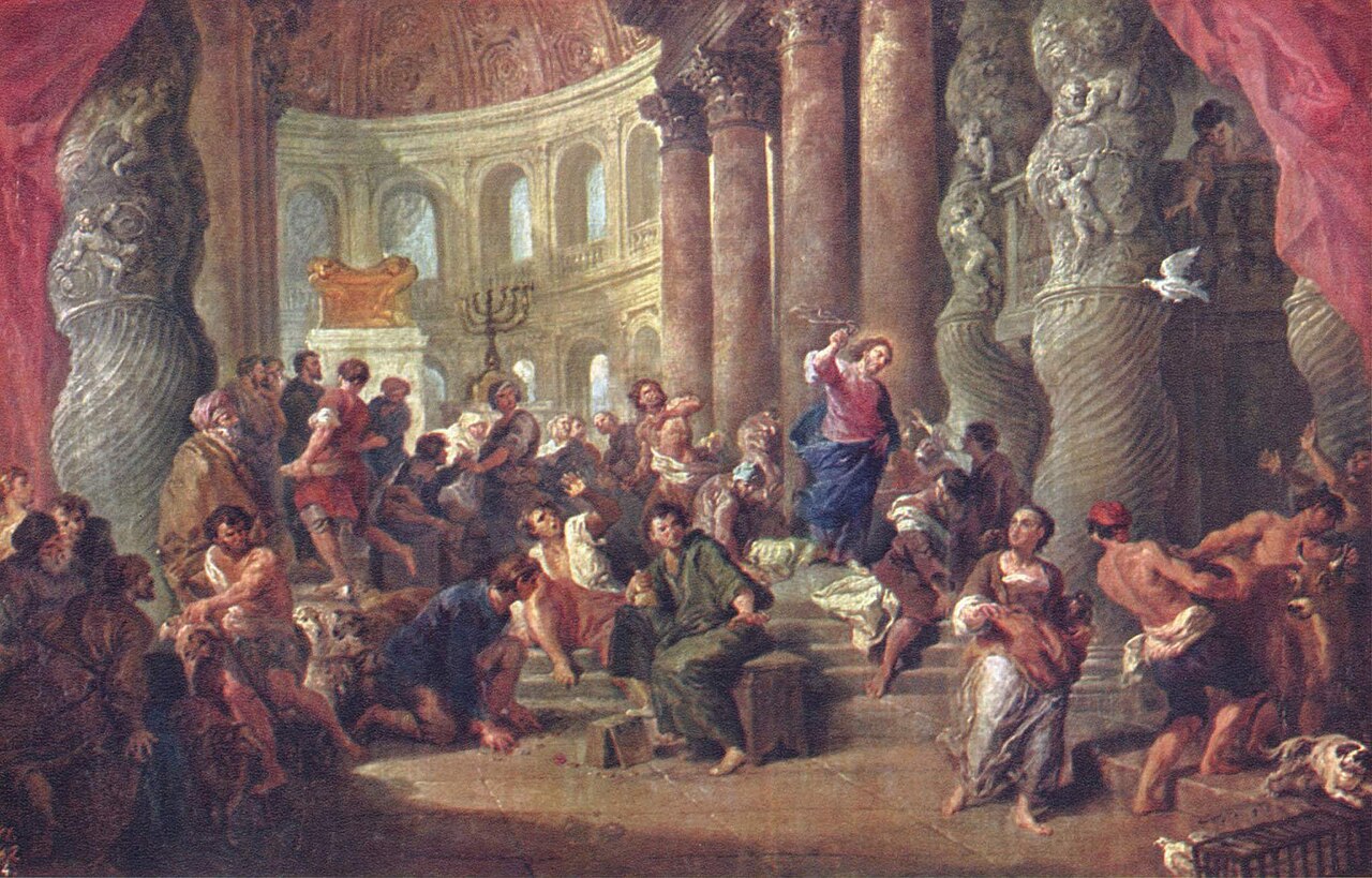 Christ marchands du Temple Giovanni Paolo Pannini